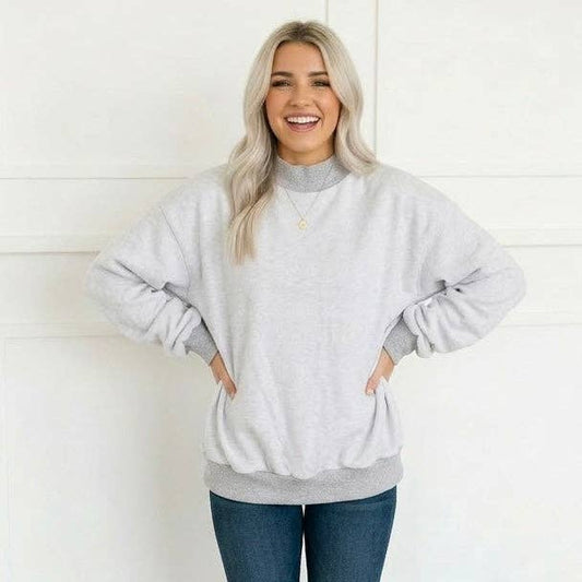 REVERSIBLE Mock Neck