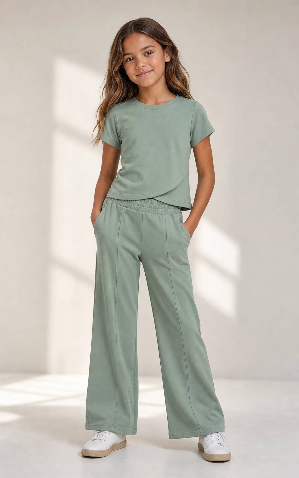 Girls SS & Wide Pants Set
