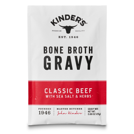Classic Beef Bone Broth Gravy with Sea Salt and Herbs