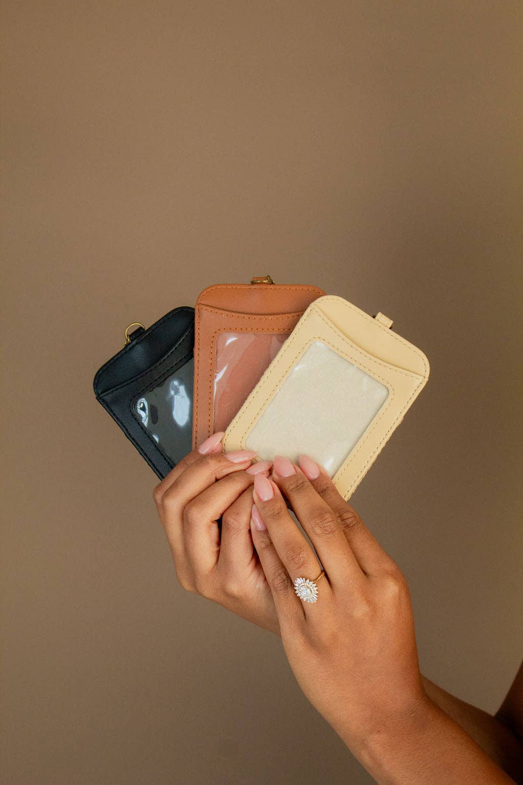 ID Badge Holder: Brown