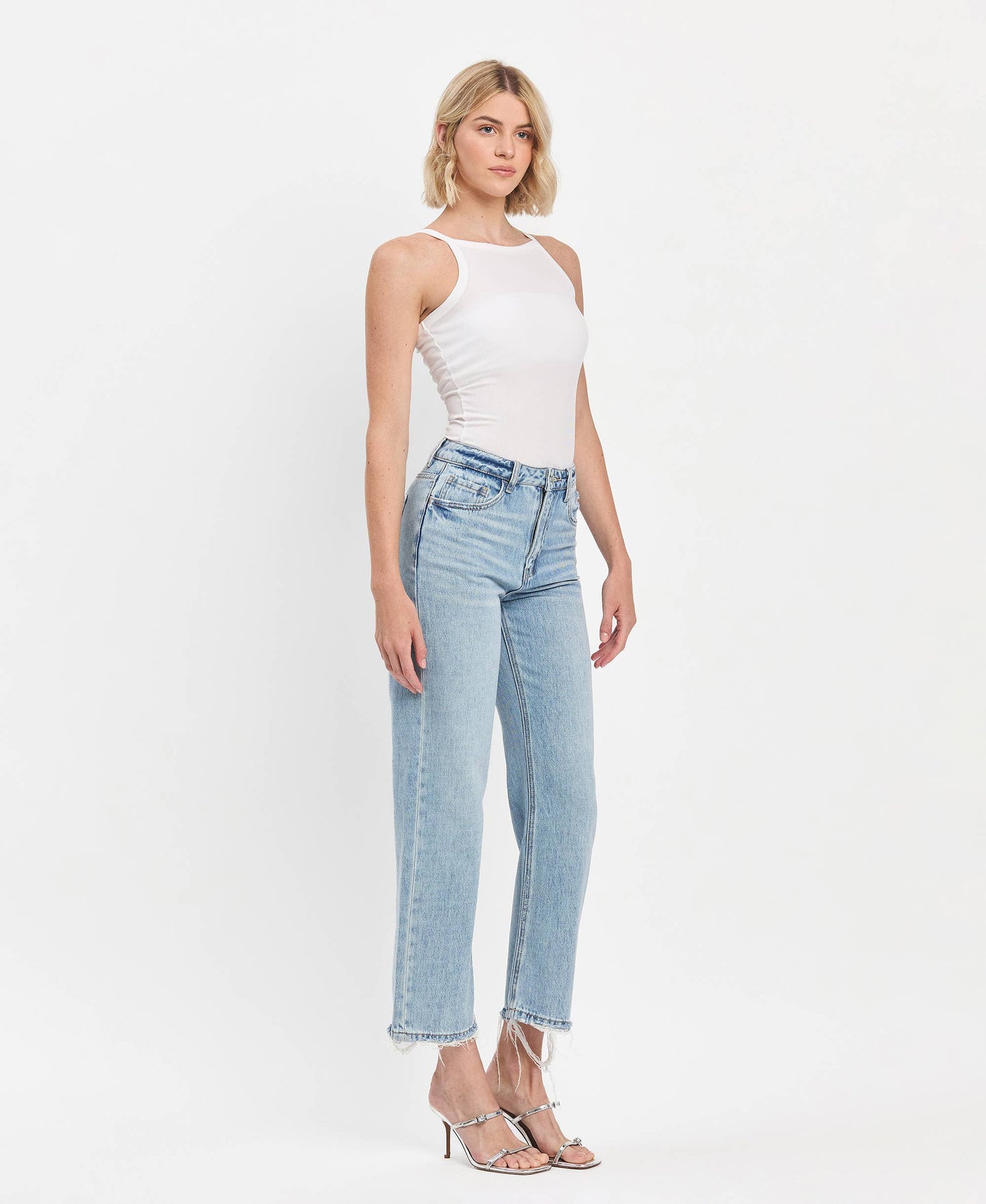 90's HR Slim Wide Jeans