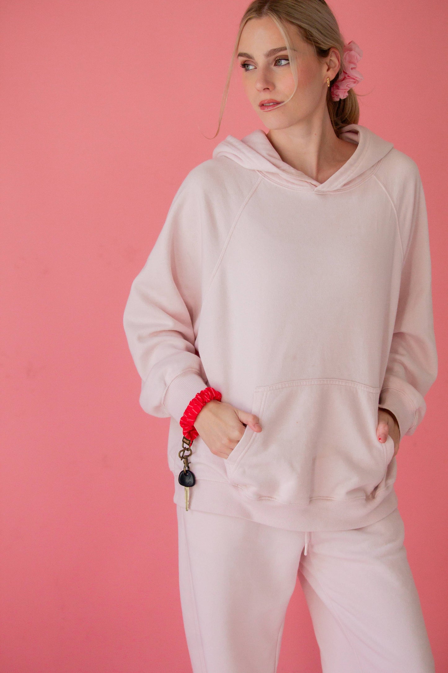 Red Striped Keychain