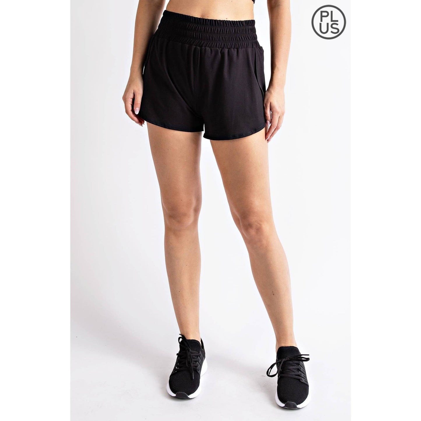 PLUS SIZE TRACK SHORTS