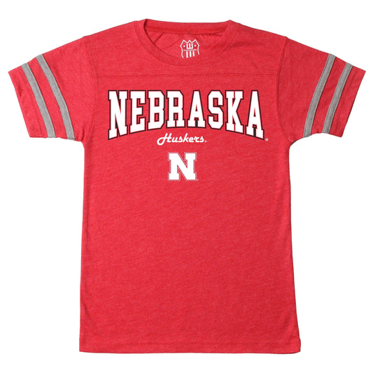 Nebraska Huskers Youth Sleeve Stripe SS Tee