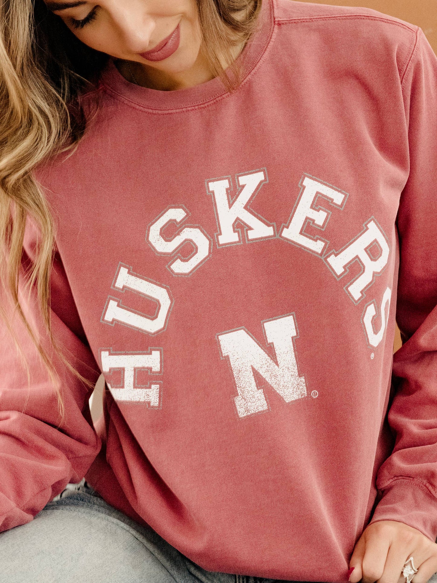 Nebraska Huskers Mega Arch Red CC Sweatshirt