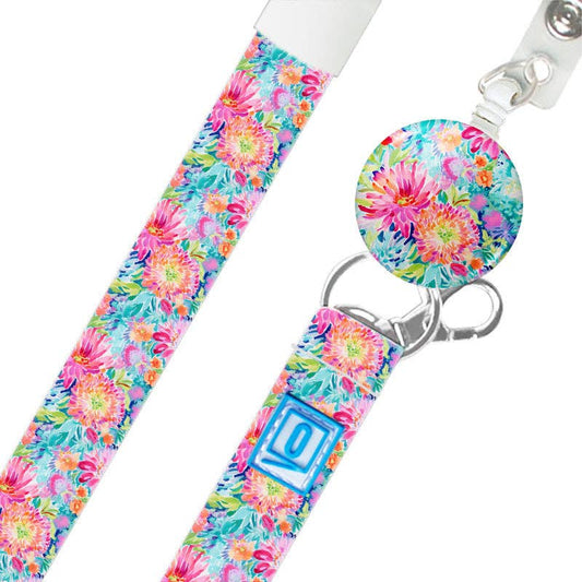 LUXE Lanyard Preppy Floral