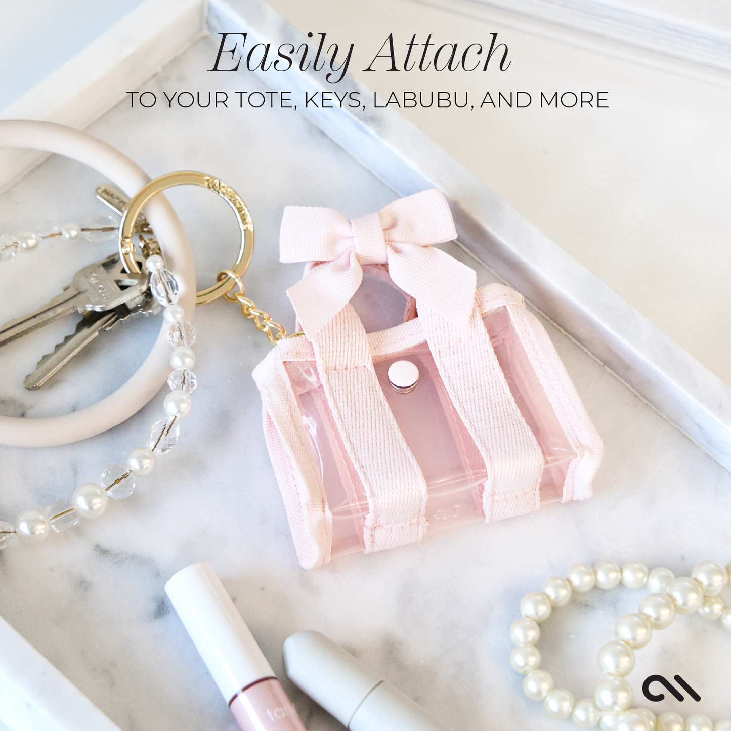 Tini Tote Keychain Charm: Ballet Pink