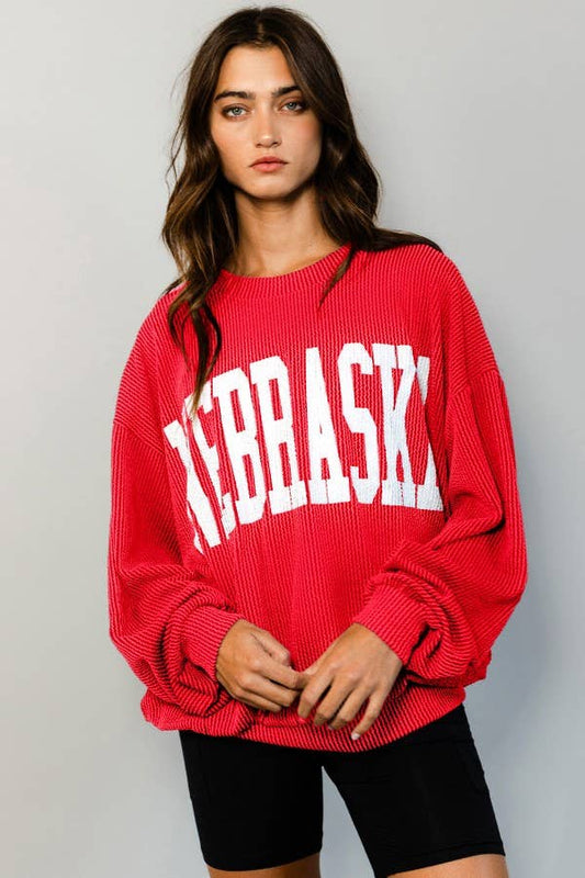 NEBRASKA Corded Sweatshirt
