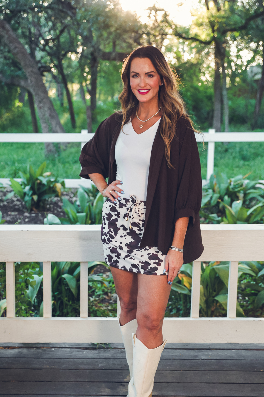 Cowhide Skort