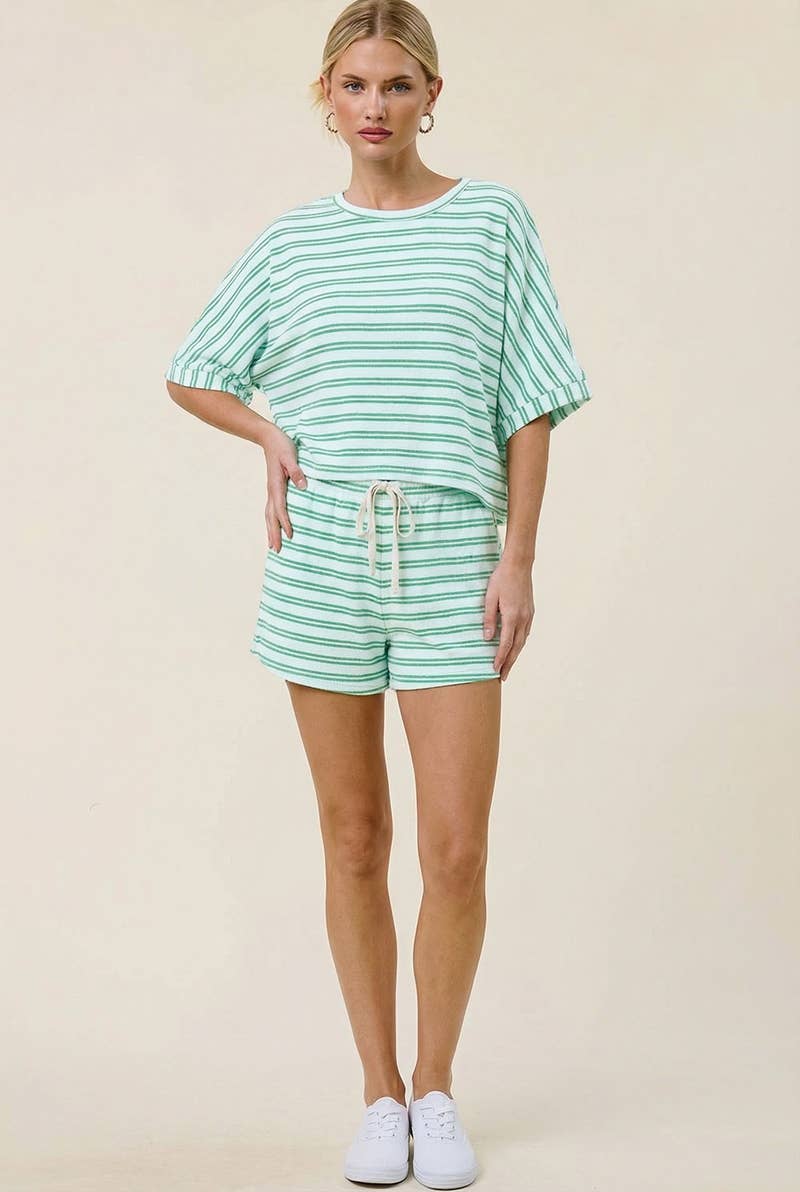 Striped Terry Cloth Top