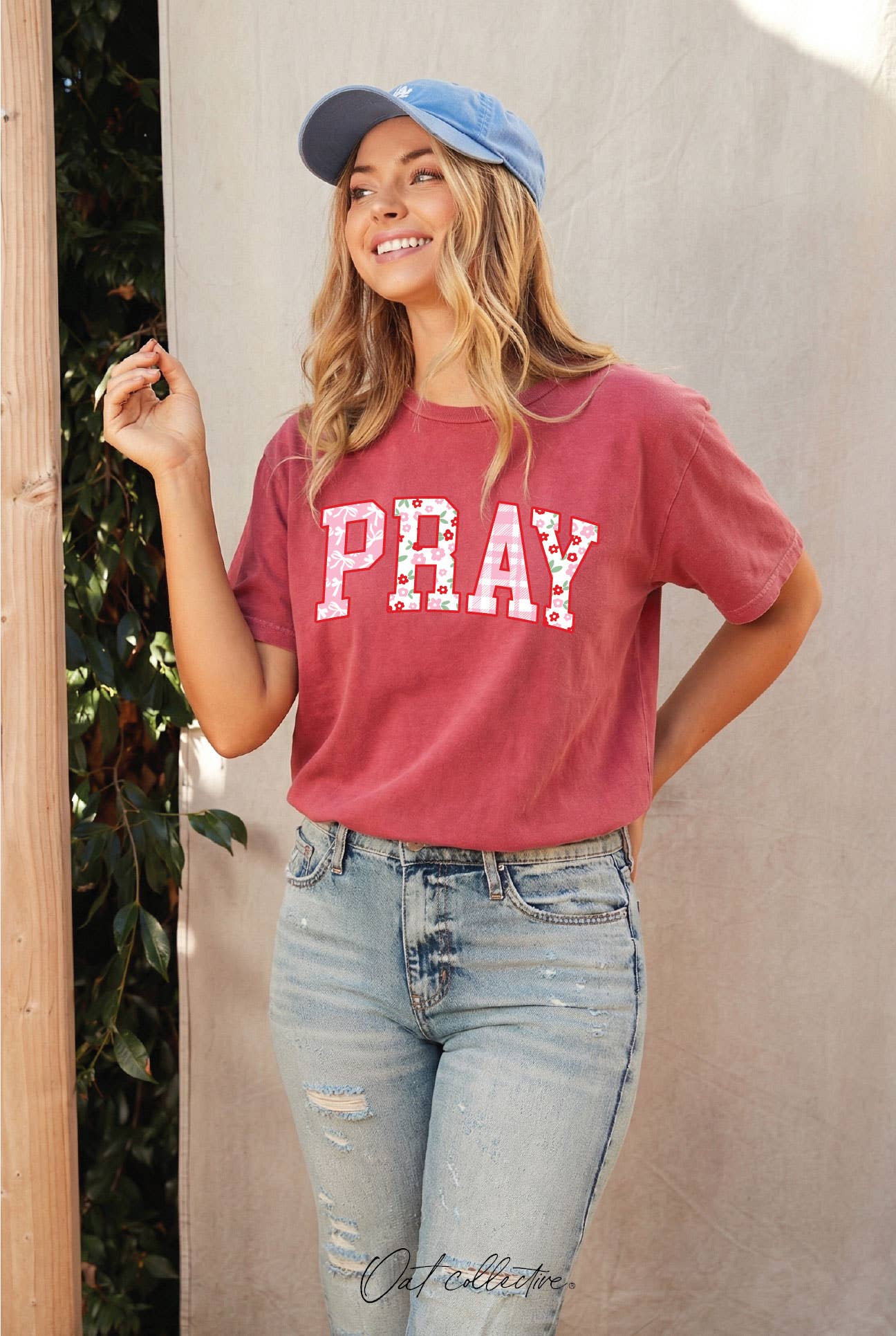 PRAY Graphic Top: FLAMINGO