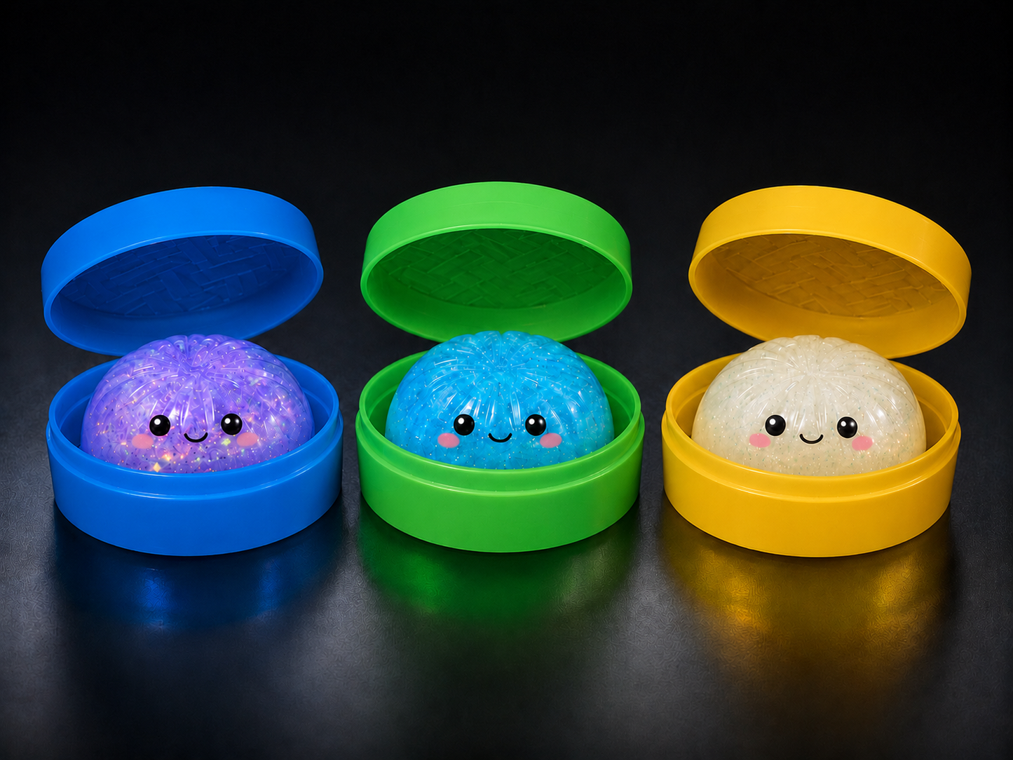 Glow-in-the-Dark Mystery Dumpling Squishy Toy - 12/Display: Wholesale Price