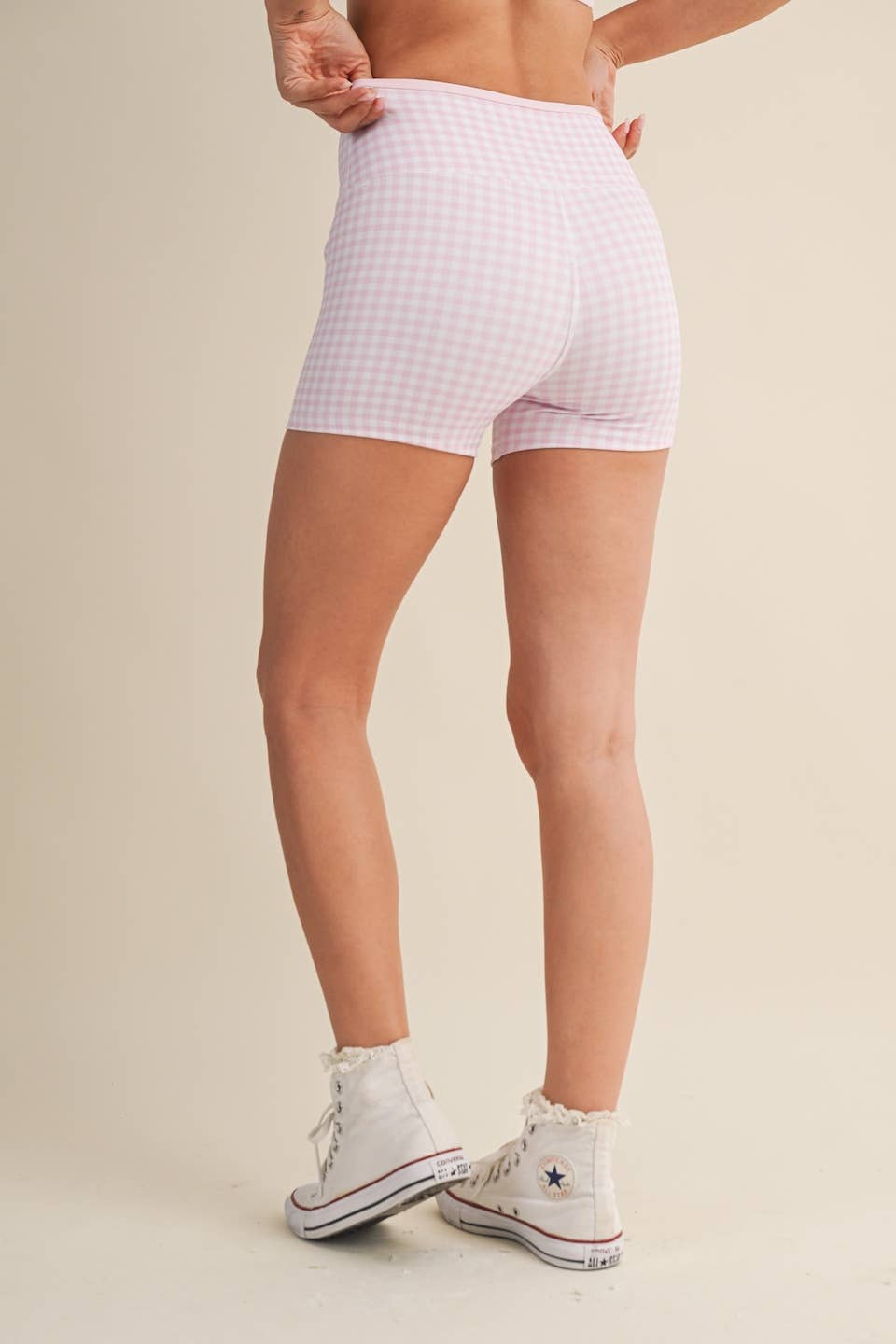 Biker Shorts: Red Gingham