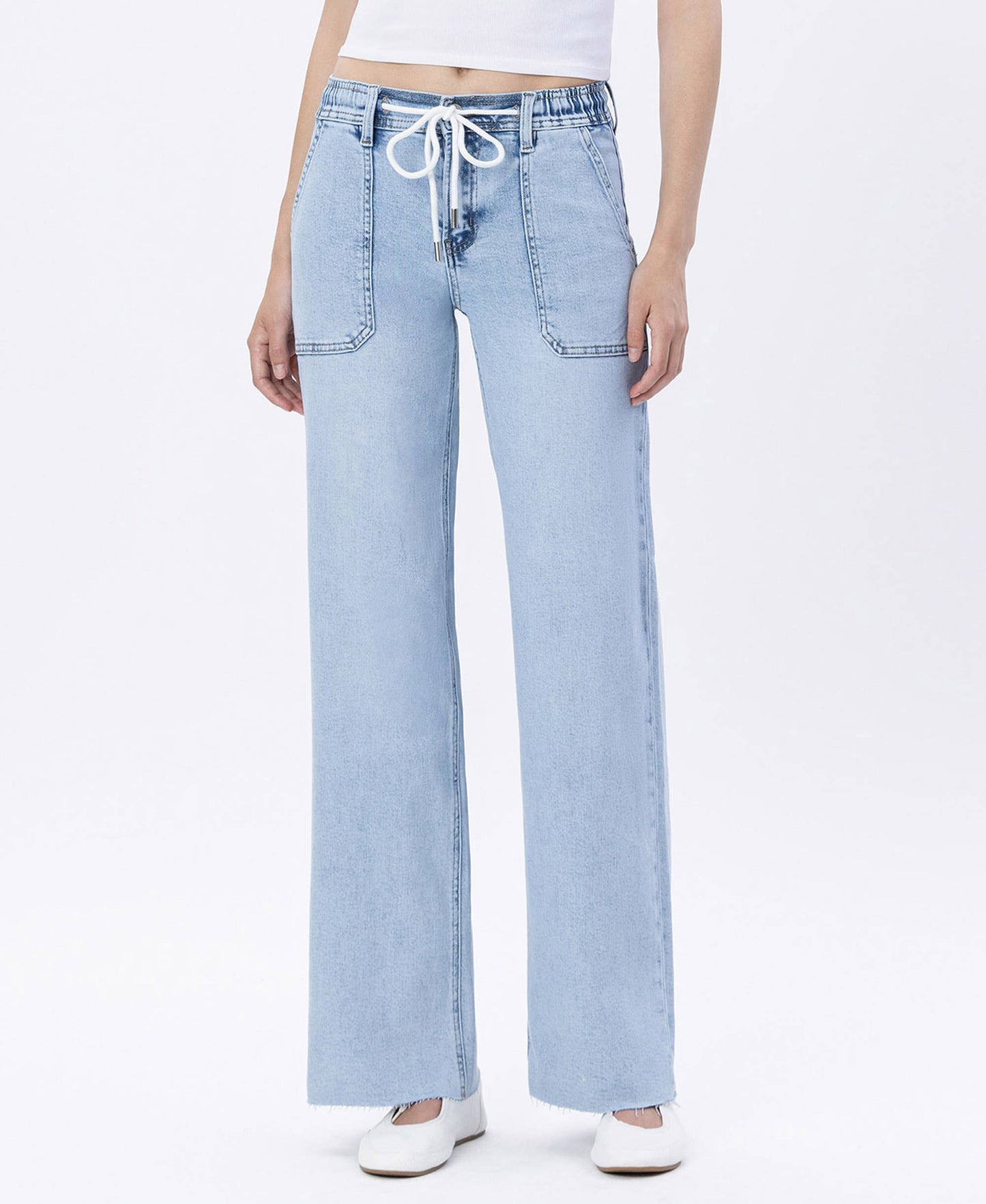 HIGH RISE DRAWSTRING WIDE