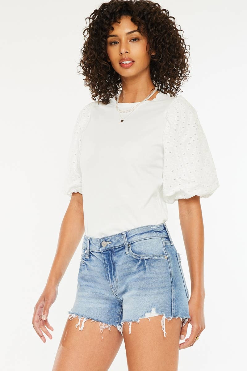 MID RISE BOY FIT SHORTS