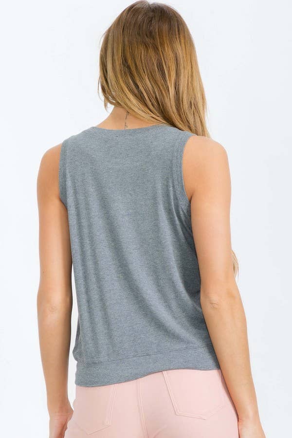 Viscose Crew Neck Tank