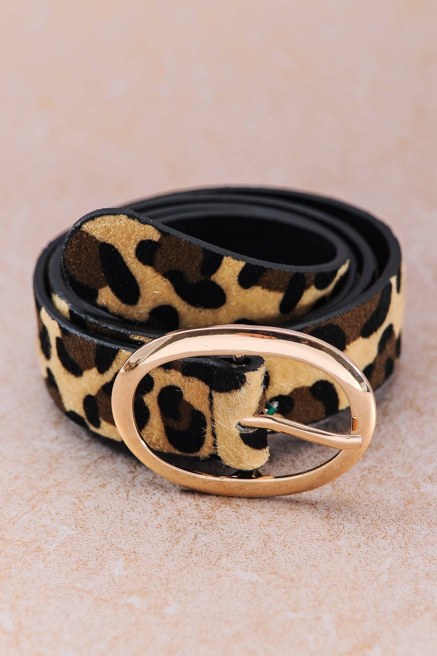 CLASSIC OVAL BUCKLE LEATHER BELT | BROWN