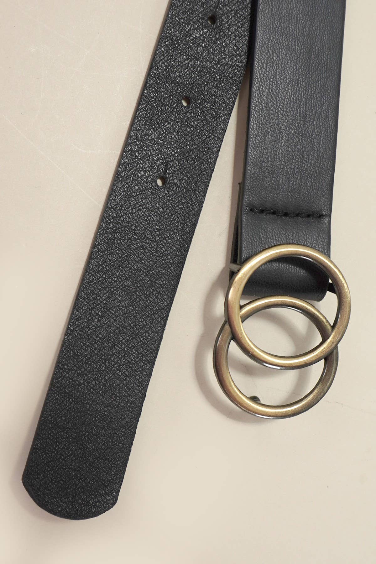 DOUBLE O BUCKLE FAUX LEATHER BELT: Leopard