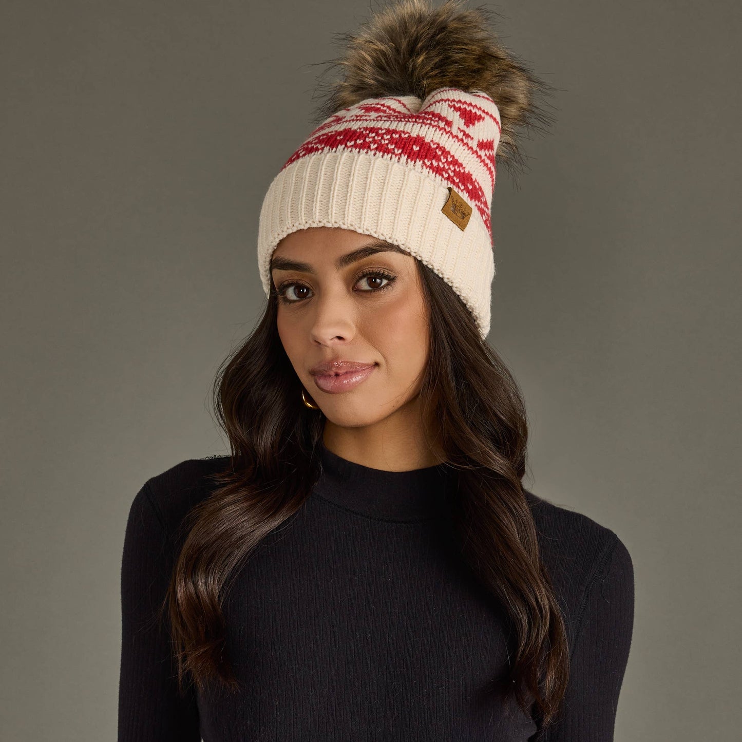 Patterned Pom Hat