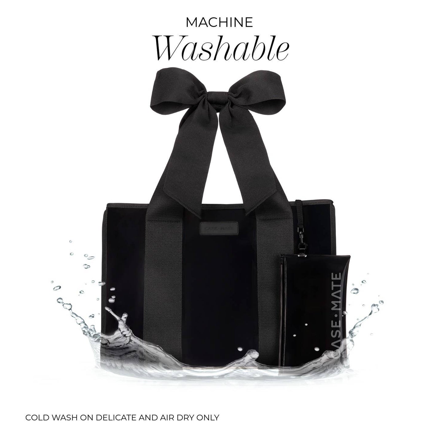 Case-Mate Midnight Black Bow Tote Bag