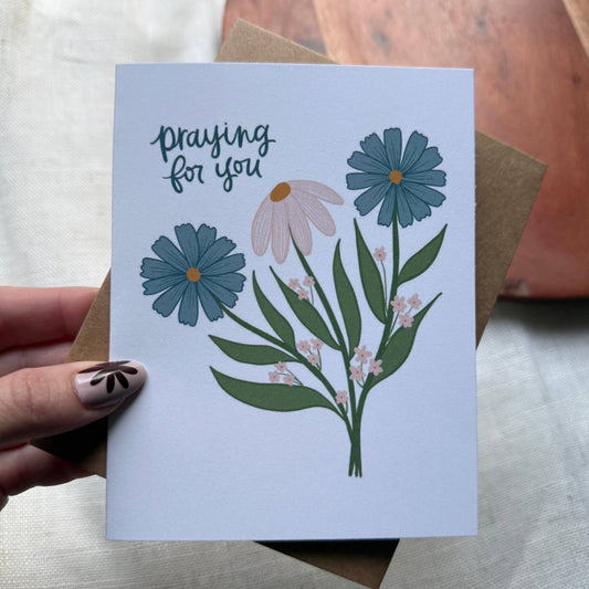 "Praying for you" Sympathy Card