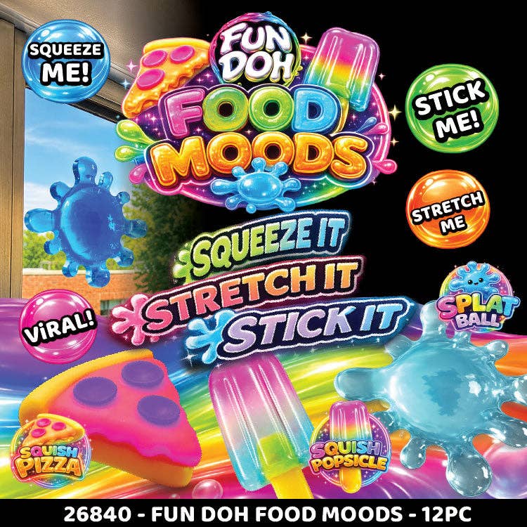 Fun Doh Food Moods Snack Attack Squishy Variety - 12/Display: Wholesale Price