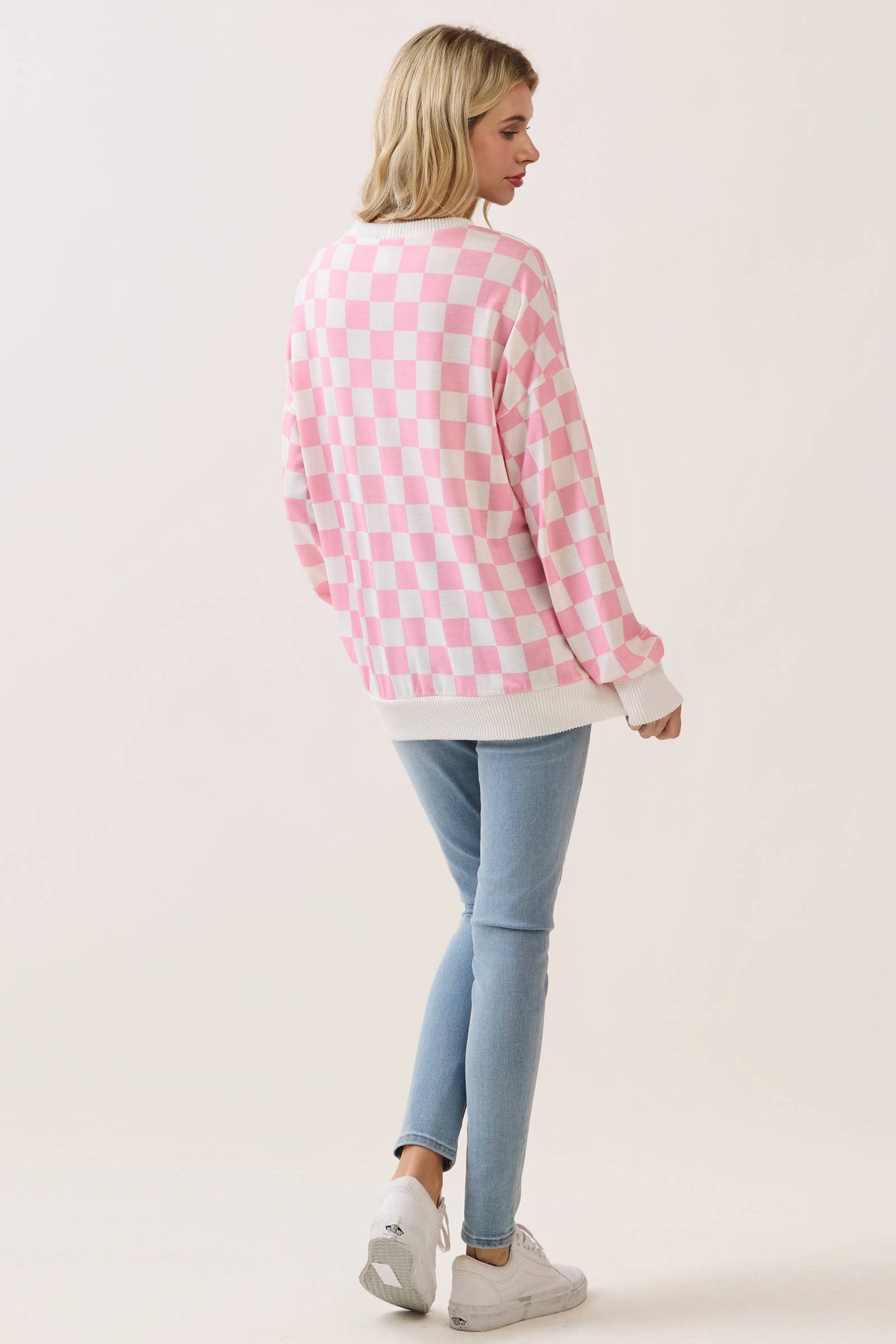 Checkered Drop Shoulder