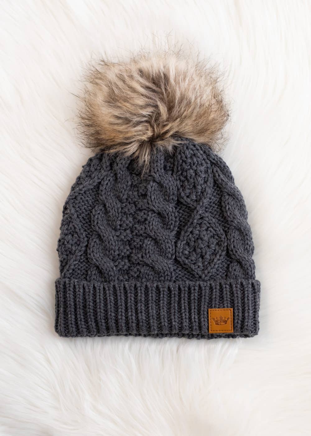 Cable Knit Pom Hat
