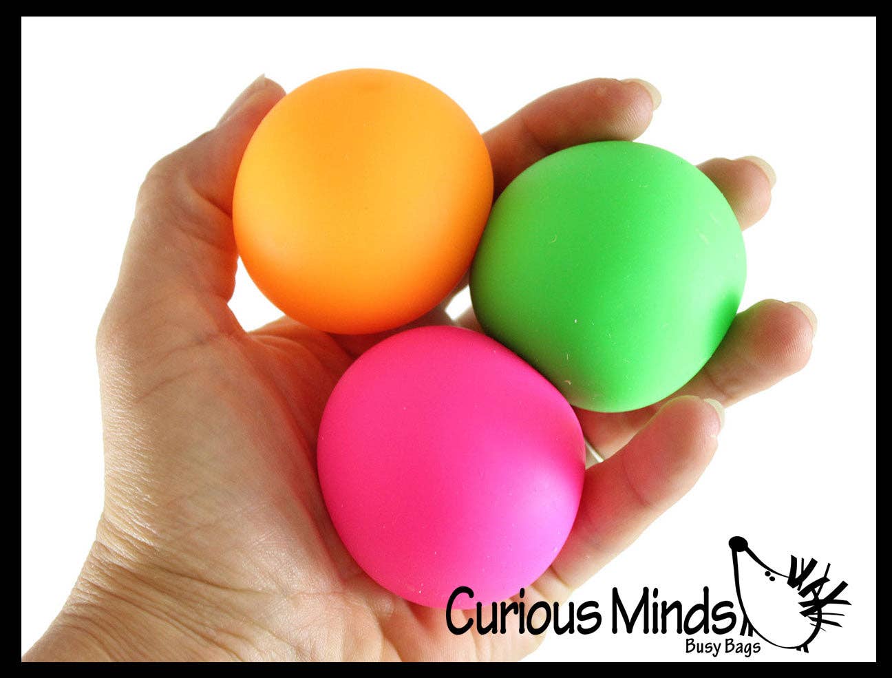 1 Box of 3 Soft Doh Filled 2" Stress Ball - Squishy Gooey