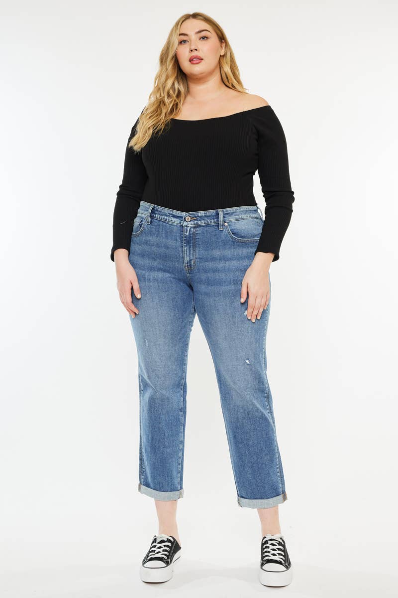 Plus MR Slim Boyfriend Jeans