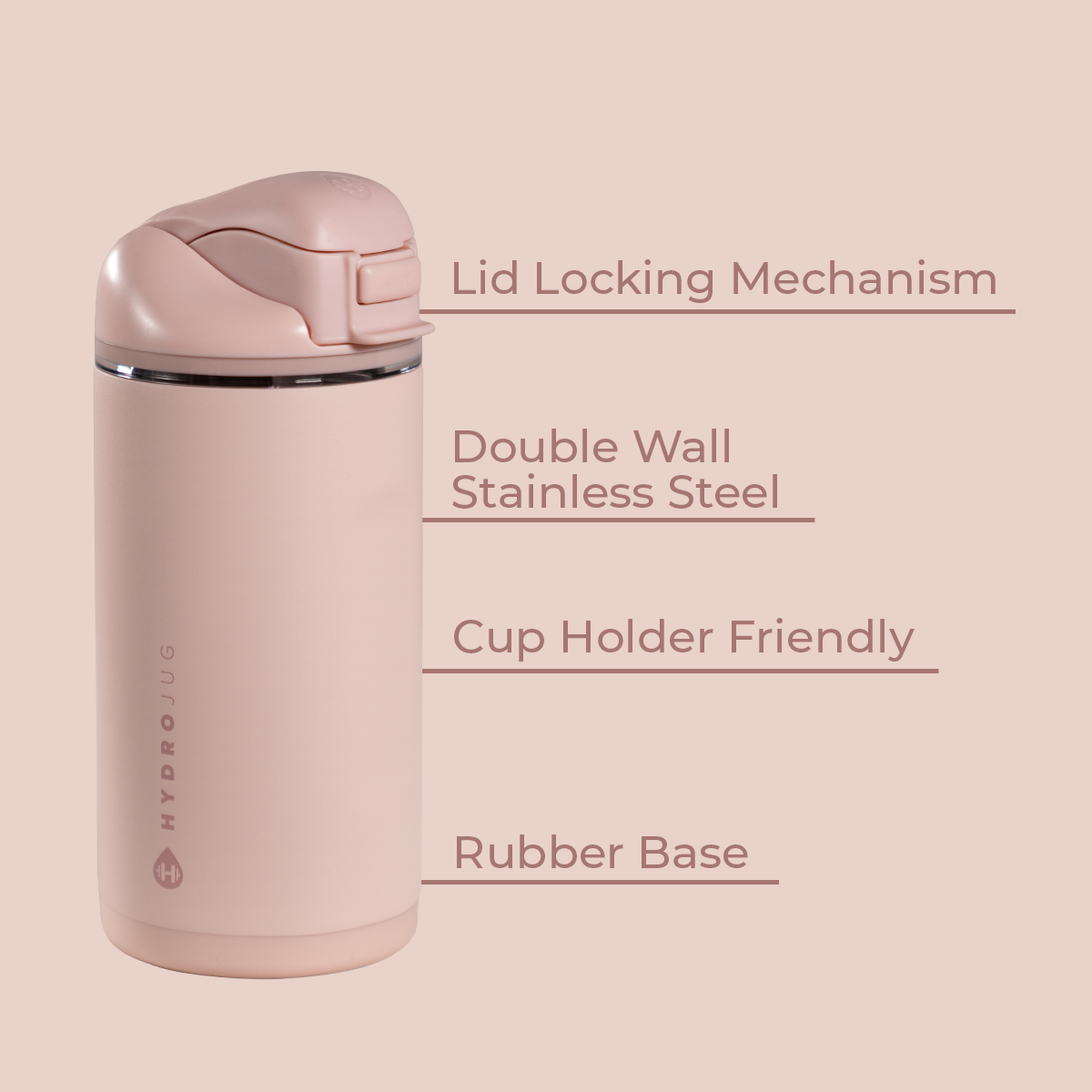 Dusty Rose HydroJug 14 oz Ease2o