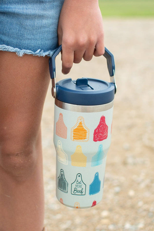 Ear Tags 20oz Kids Bucket Handle Tumbler