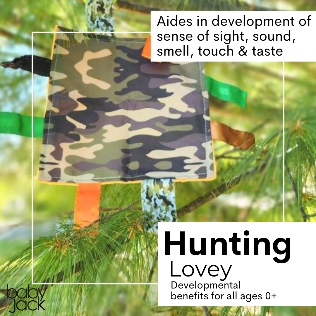 Camouflage Woods Hunting Blaze Orange Crinkle Tag Square Toy