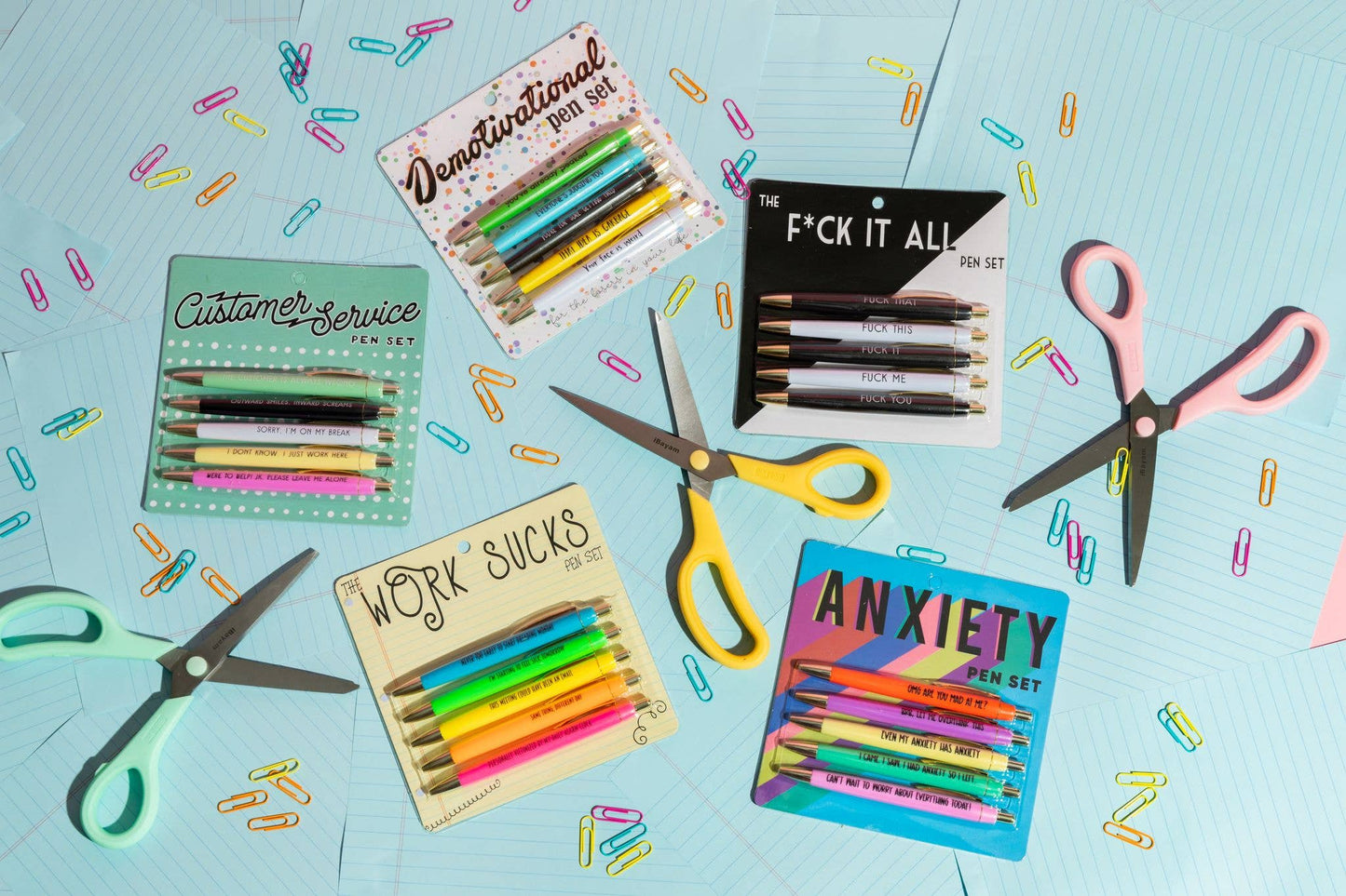 Anxiety Pen Set (funny gifts, anxiety gifts, mental health)