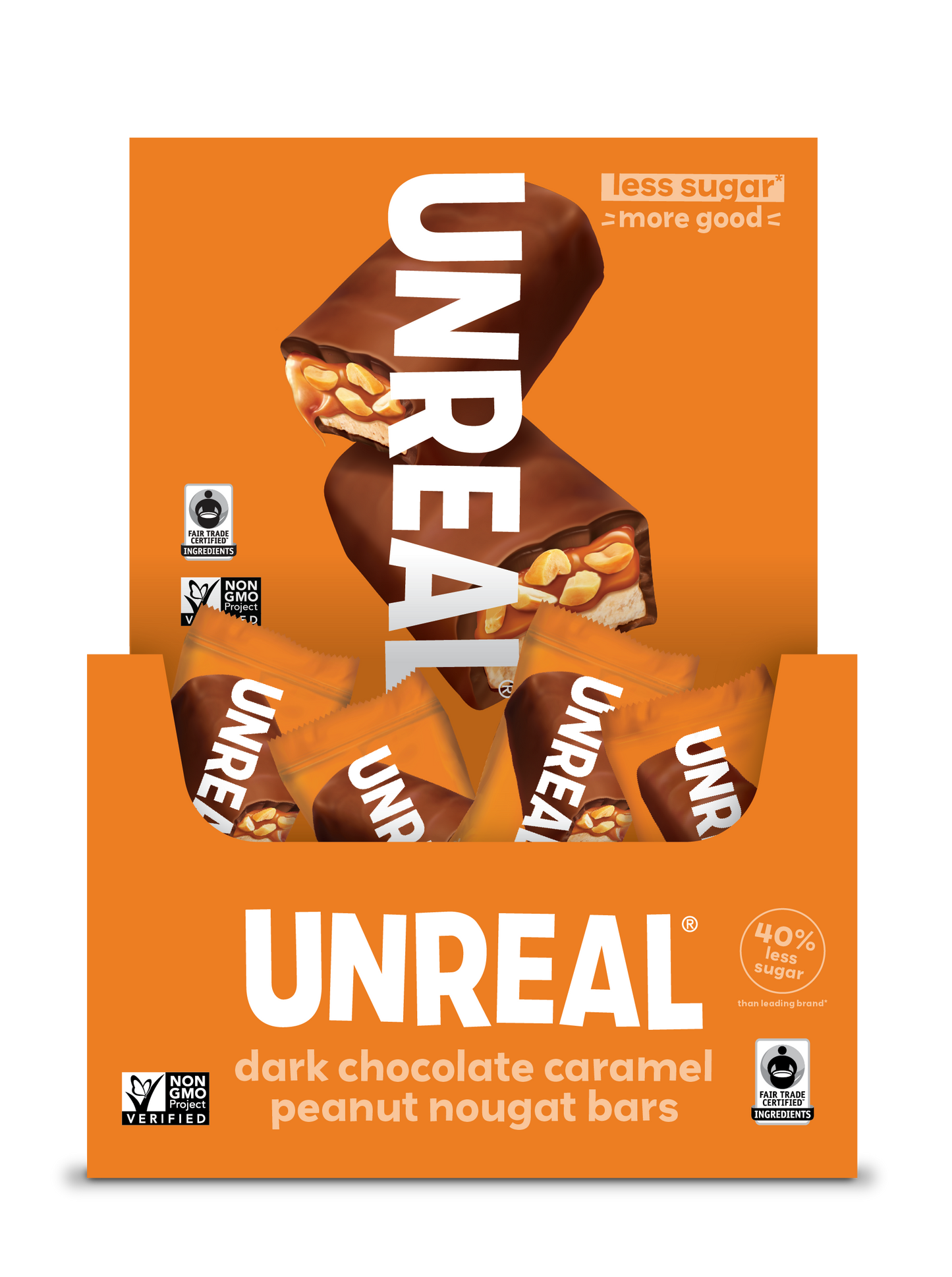 Dark Chocolate Caramel Peanut Nougat Bars