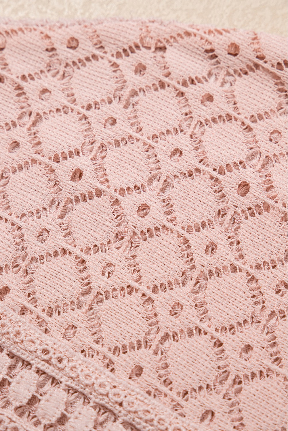 Light Pink Lace SS Top