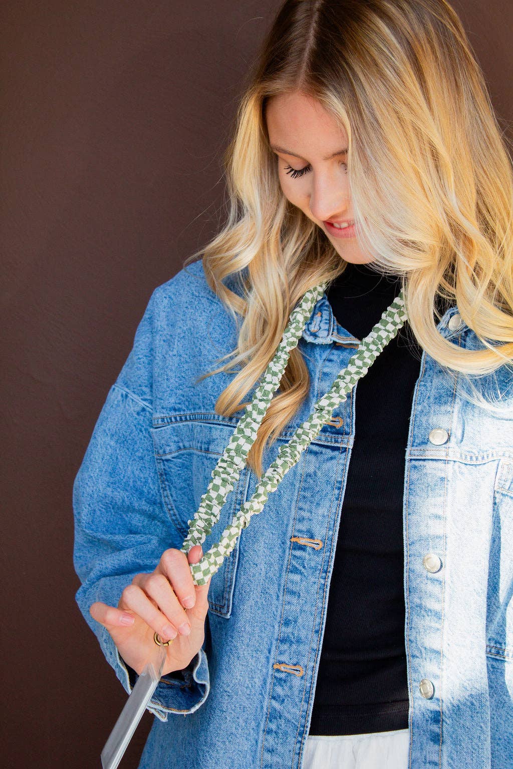 Lindsey Checked Lanyard