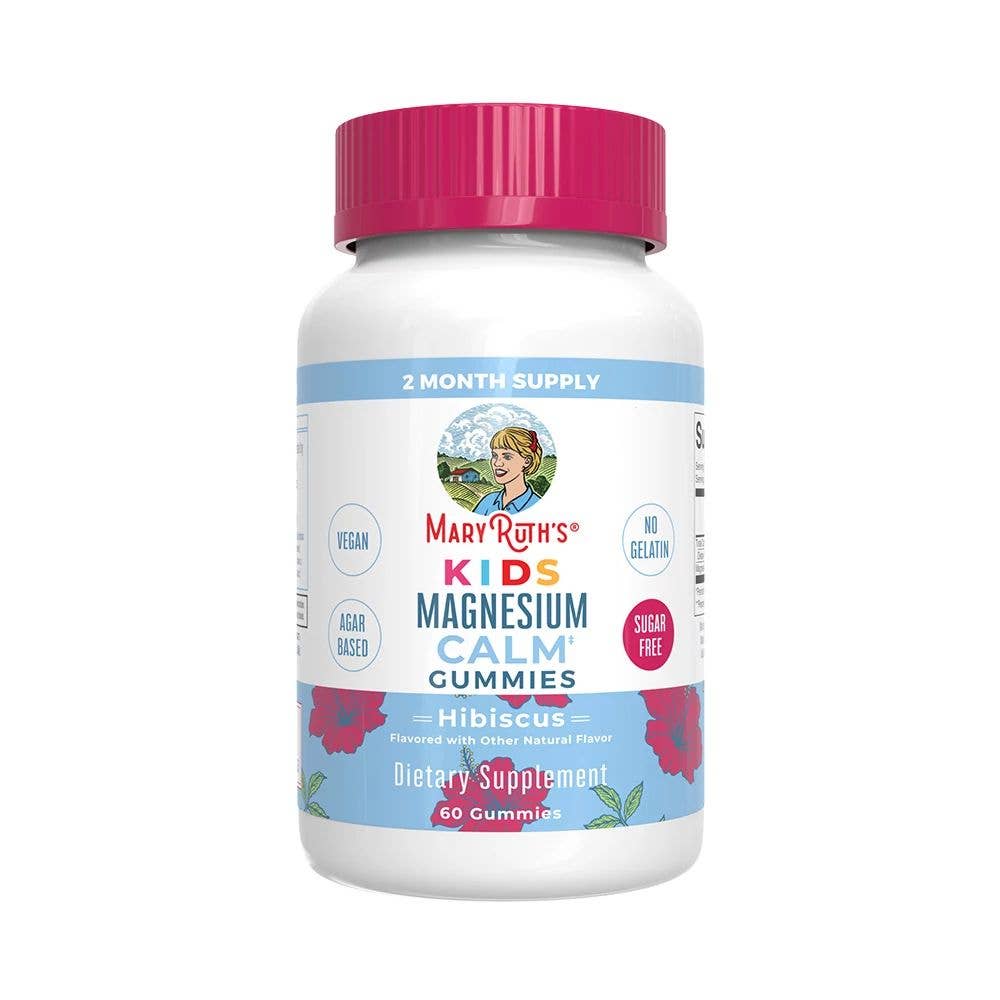 Kids Magnesium Gummies, Calming Hibiscus, Vegan Supplement
