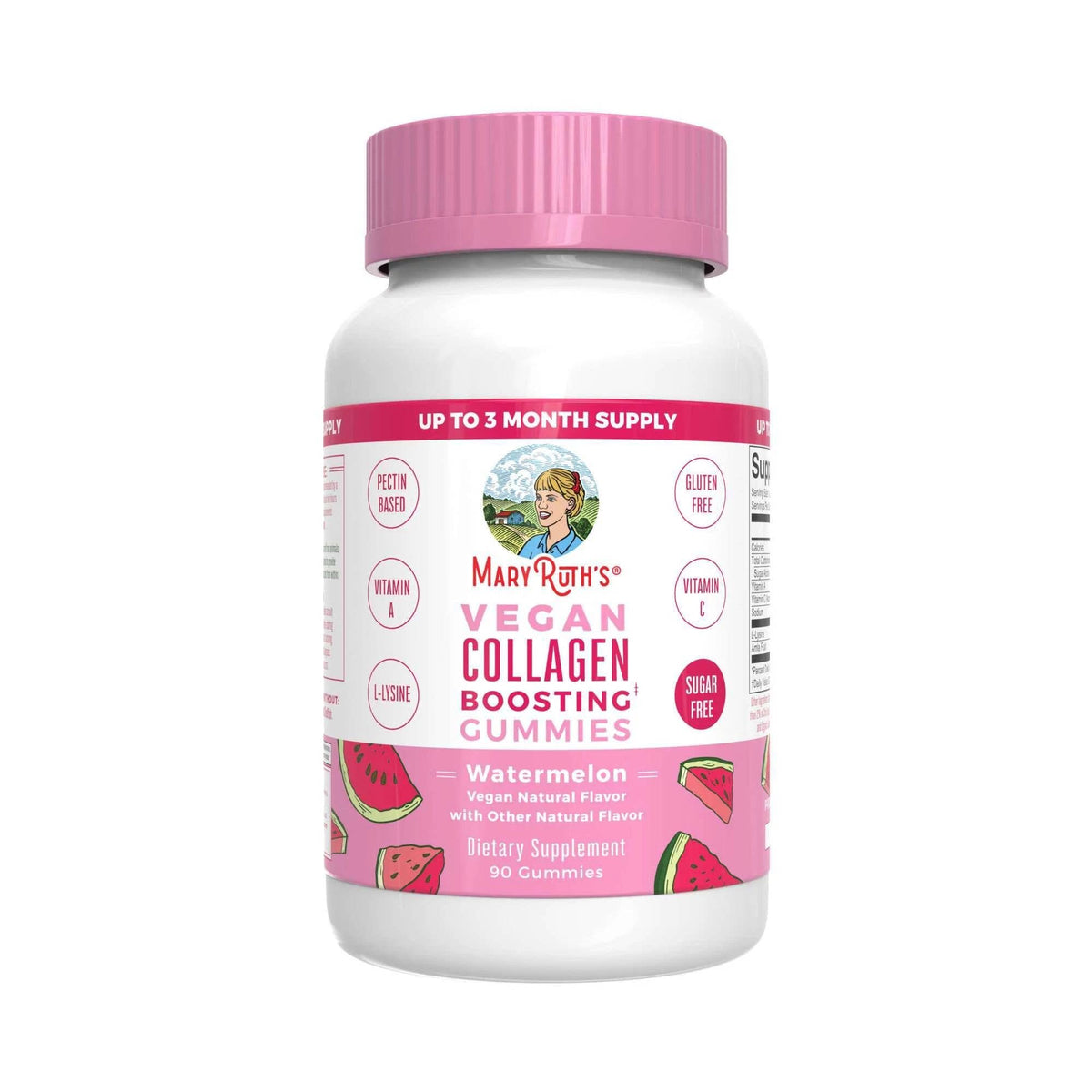 Vegan Watermelon Collagen Boost Gummies, 90 Ct