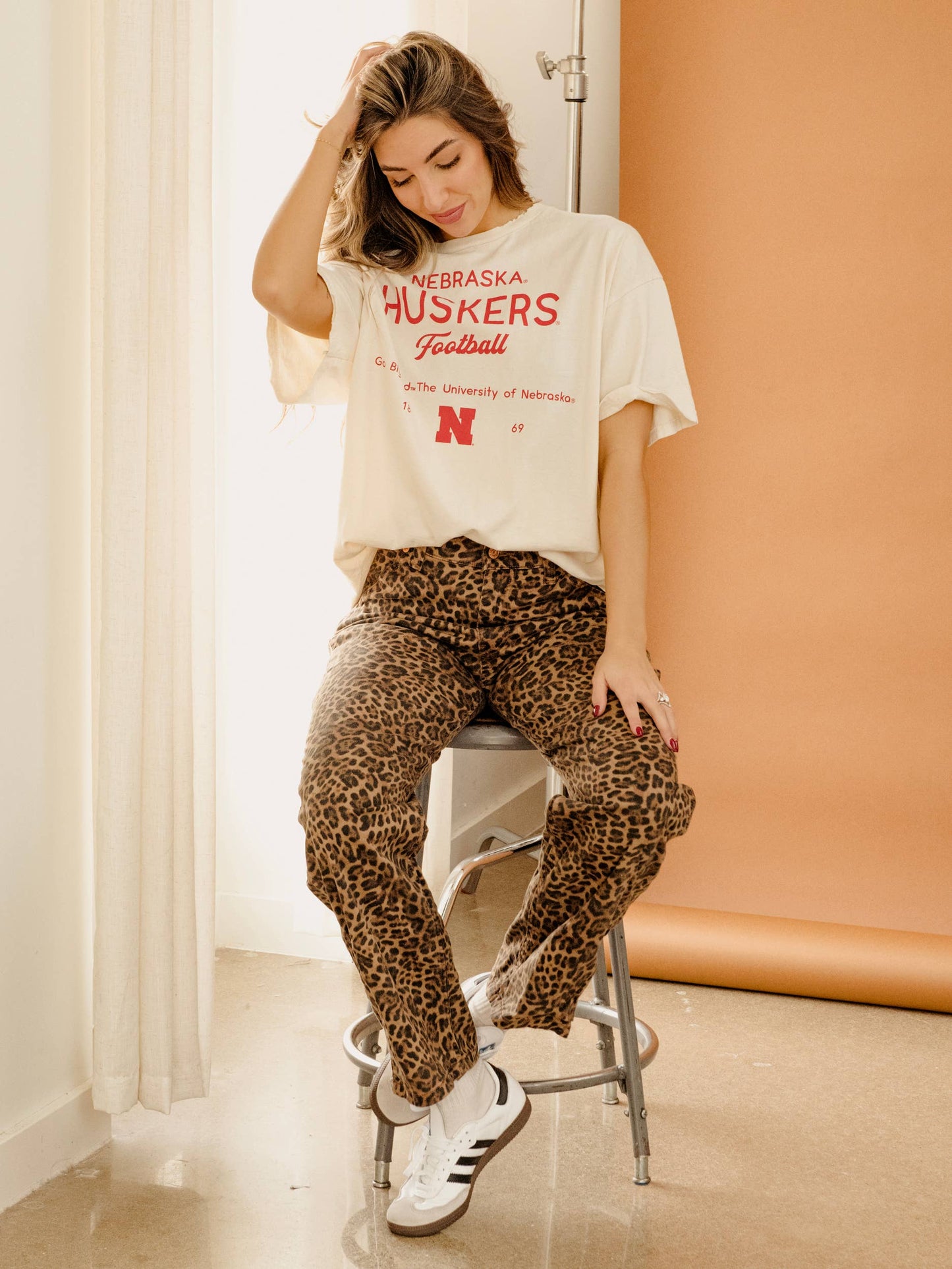 Ne Huskers Thrifted Tee