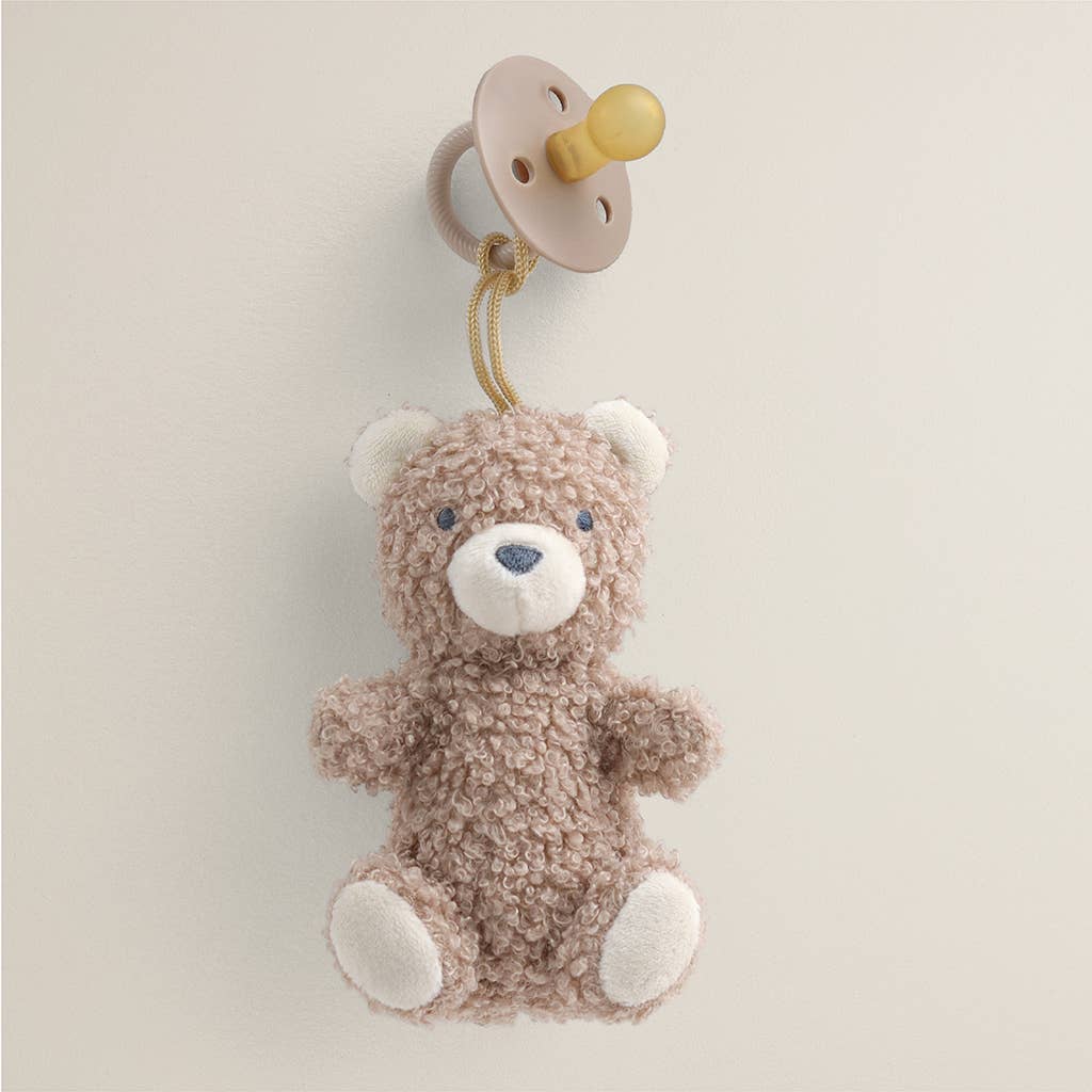 *NEW OPTIONS* Bitzy Pal Natural Rubber Pacifier & Plush: Bear