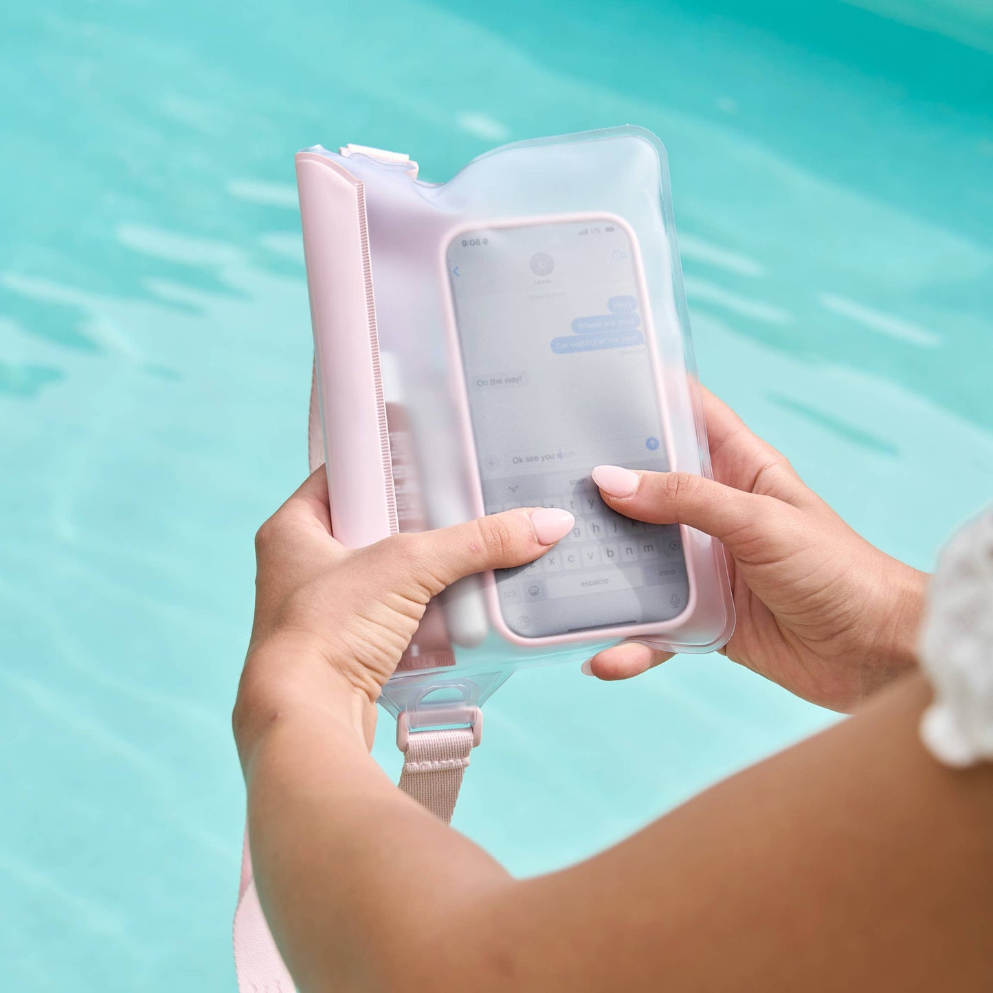 Case-Mate Waterproof Phone Belt Bag: Ballet Pink Bow