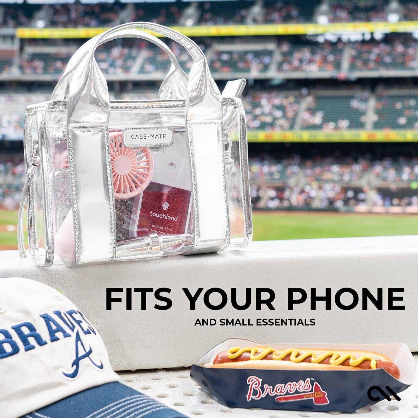 Case-Mate Clear Stadium Bag: Varsity Red Bow