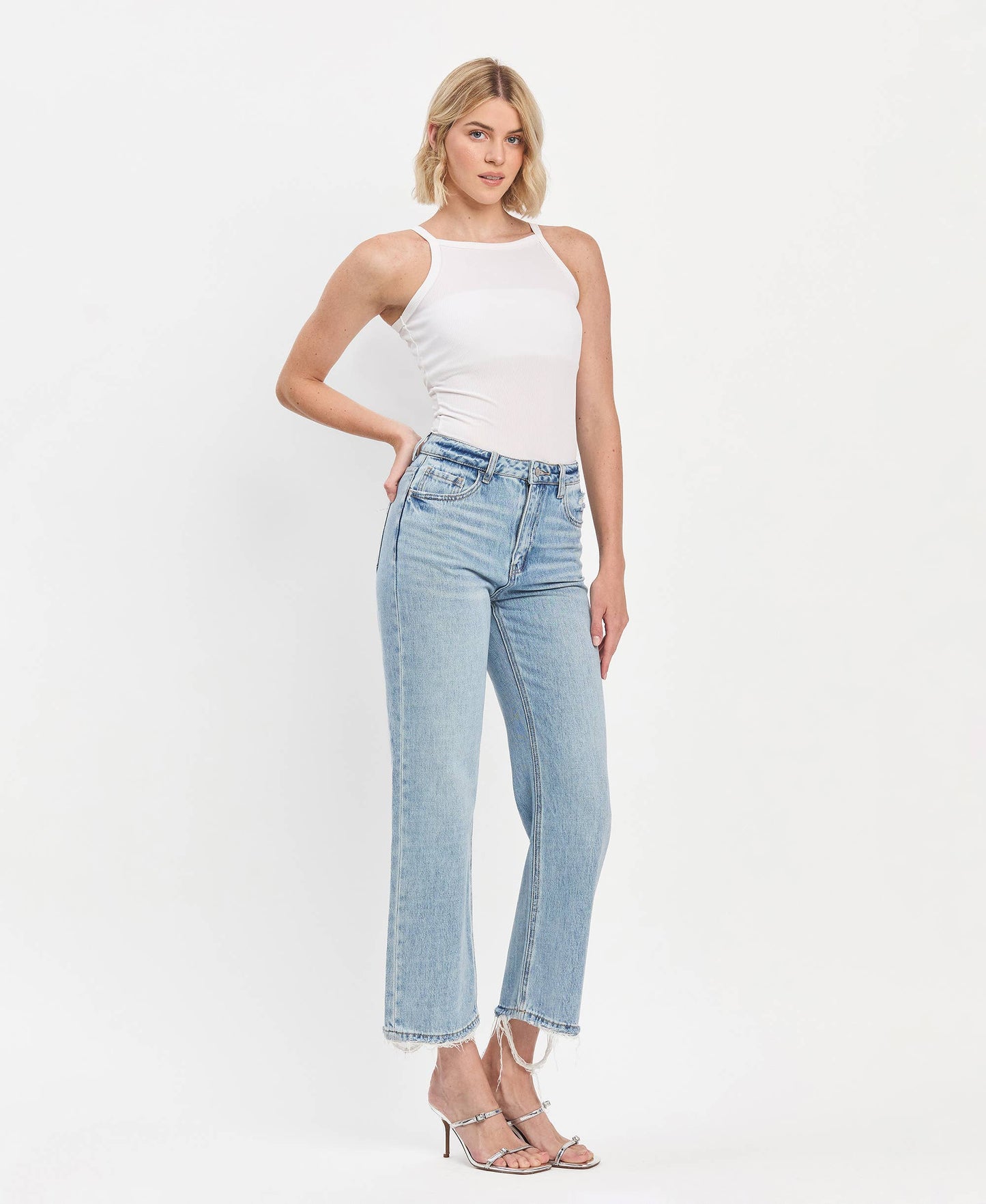 90's HR Slim Wide Jeans