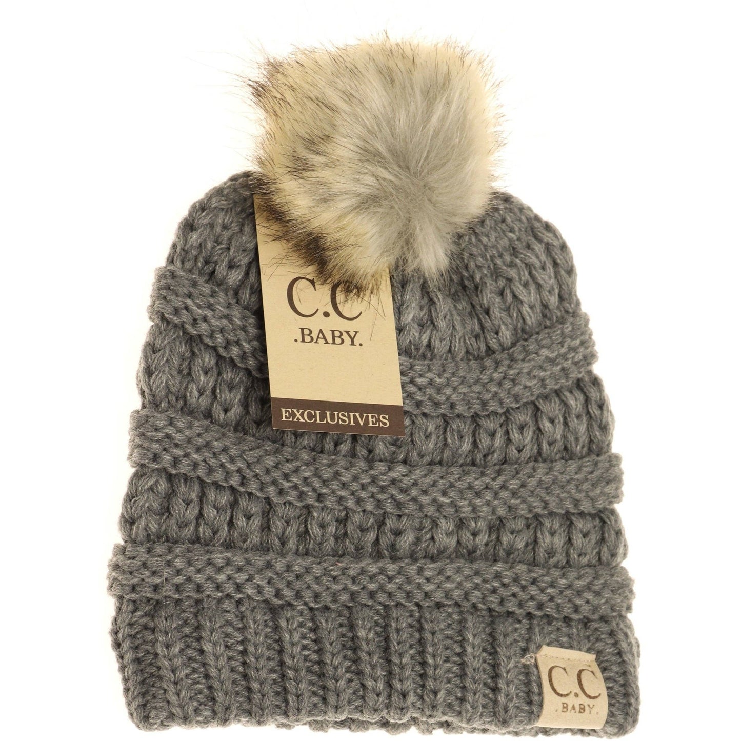 Baby Fur Pom CC Beanie