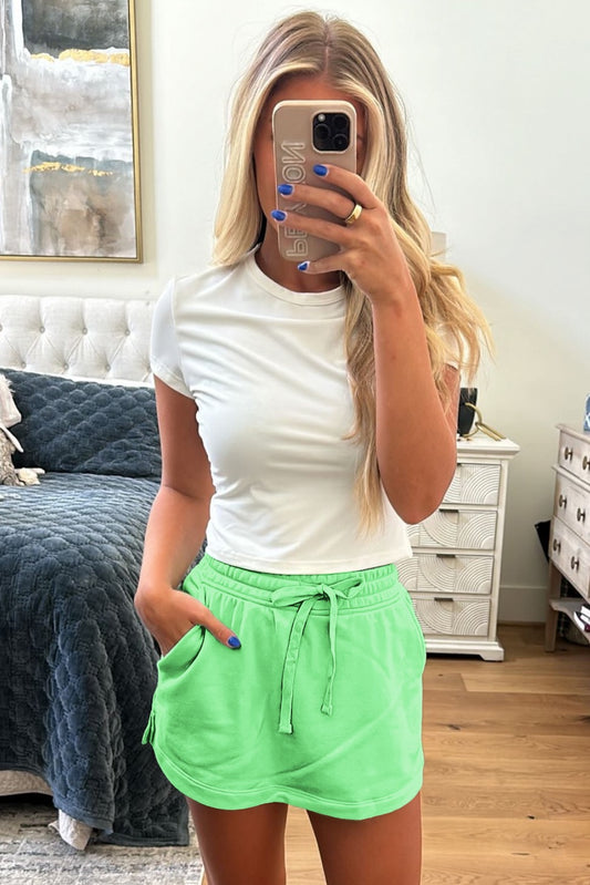 Light Green French Terry Skort