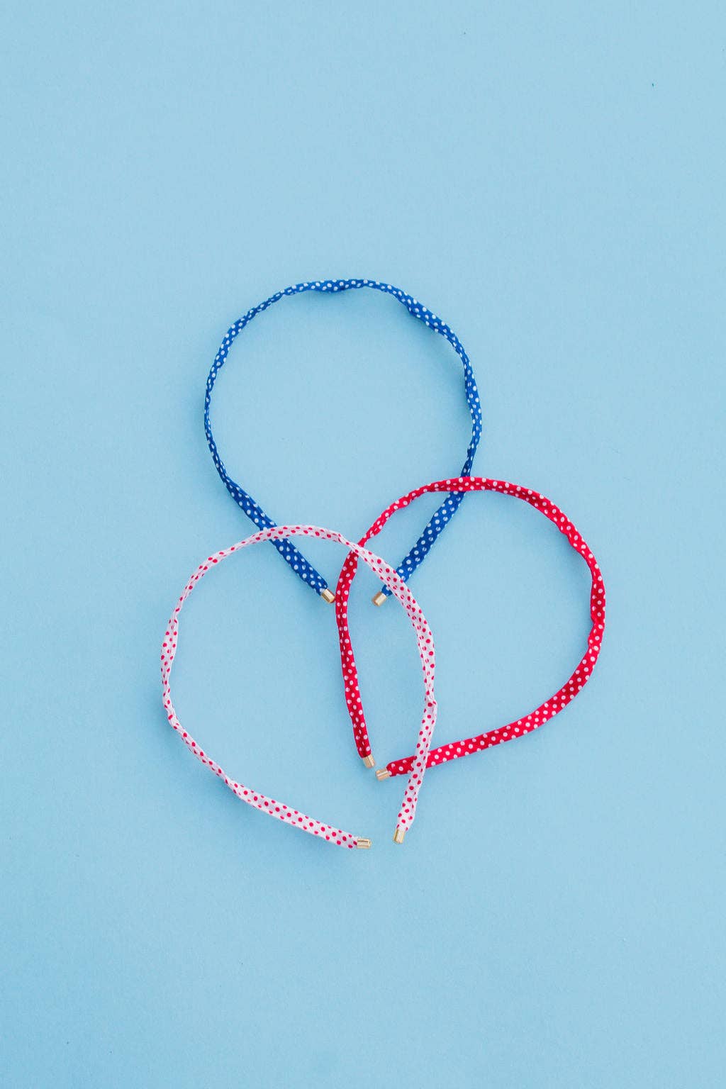 Squiggly Polka Dot Headband: Red