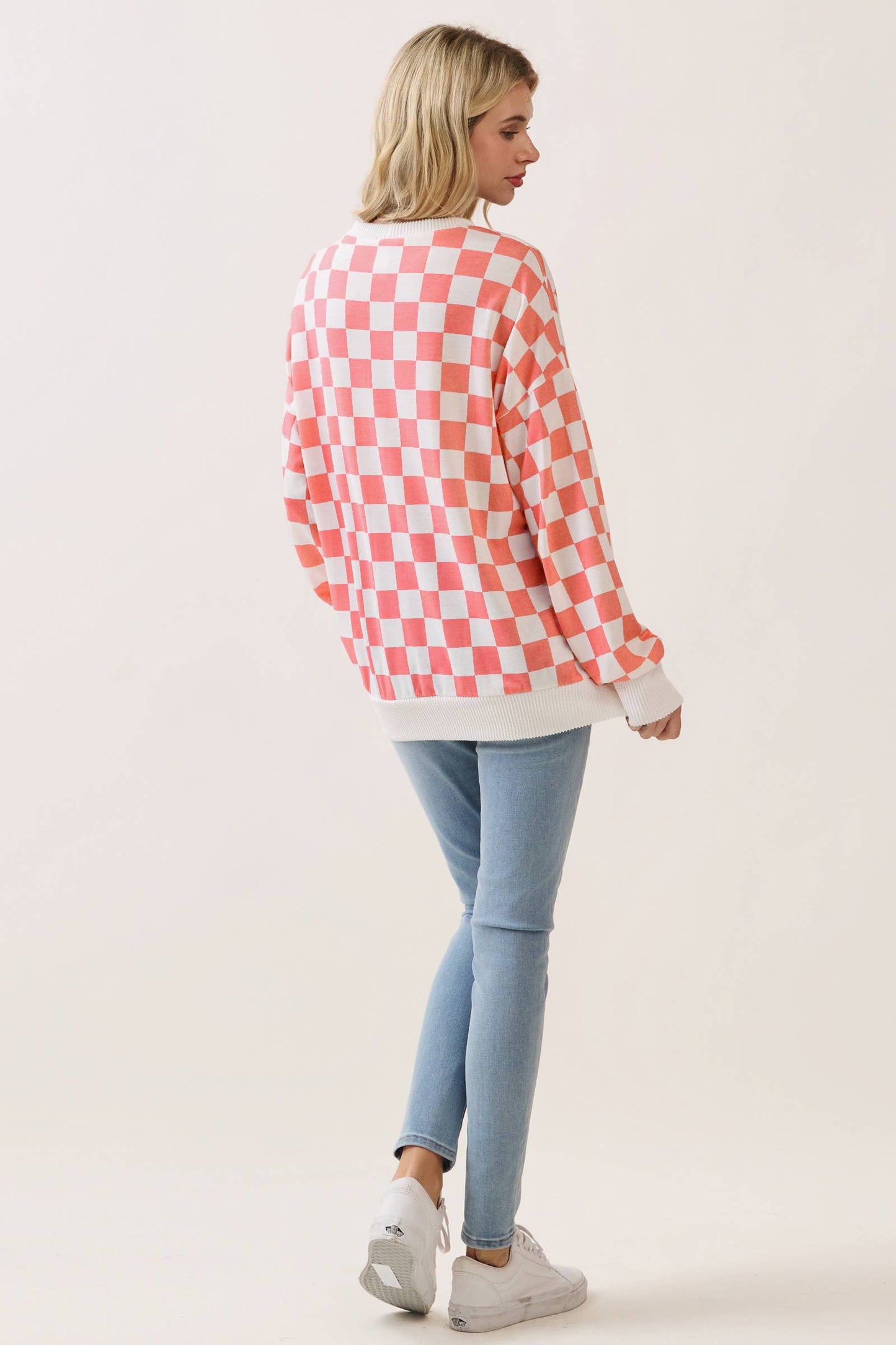 Checkered Drop Shoulder