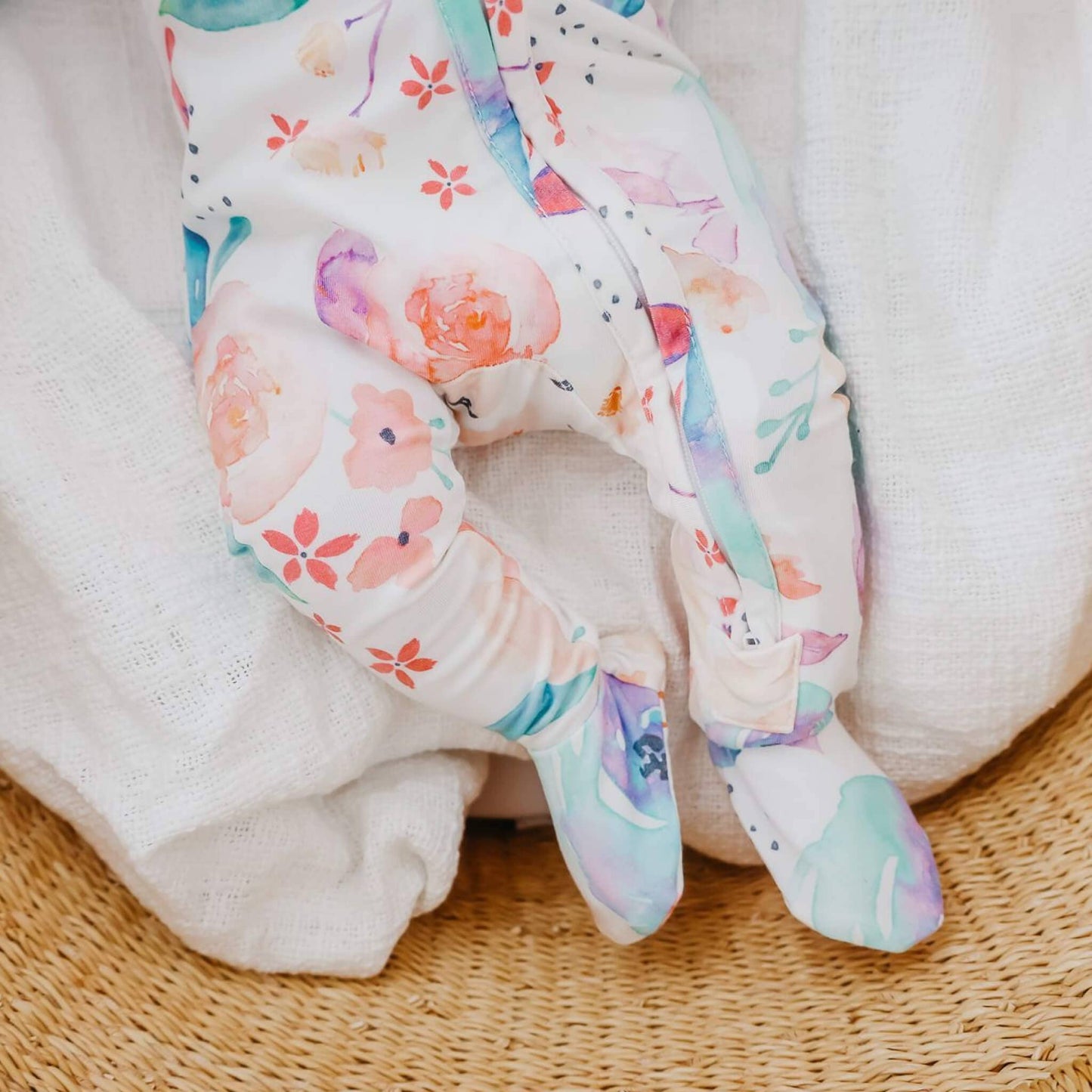 Zip-Up Footie Pajama - Bloom