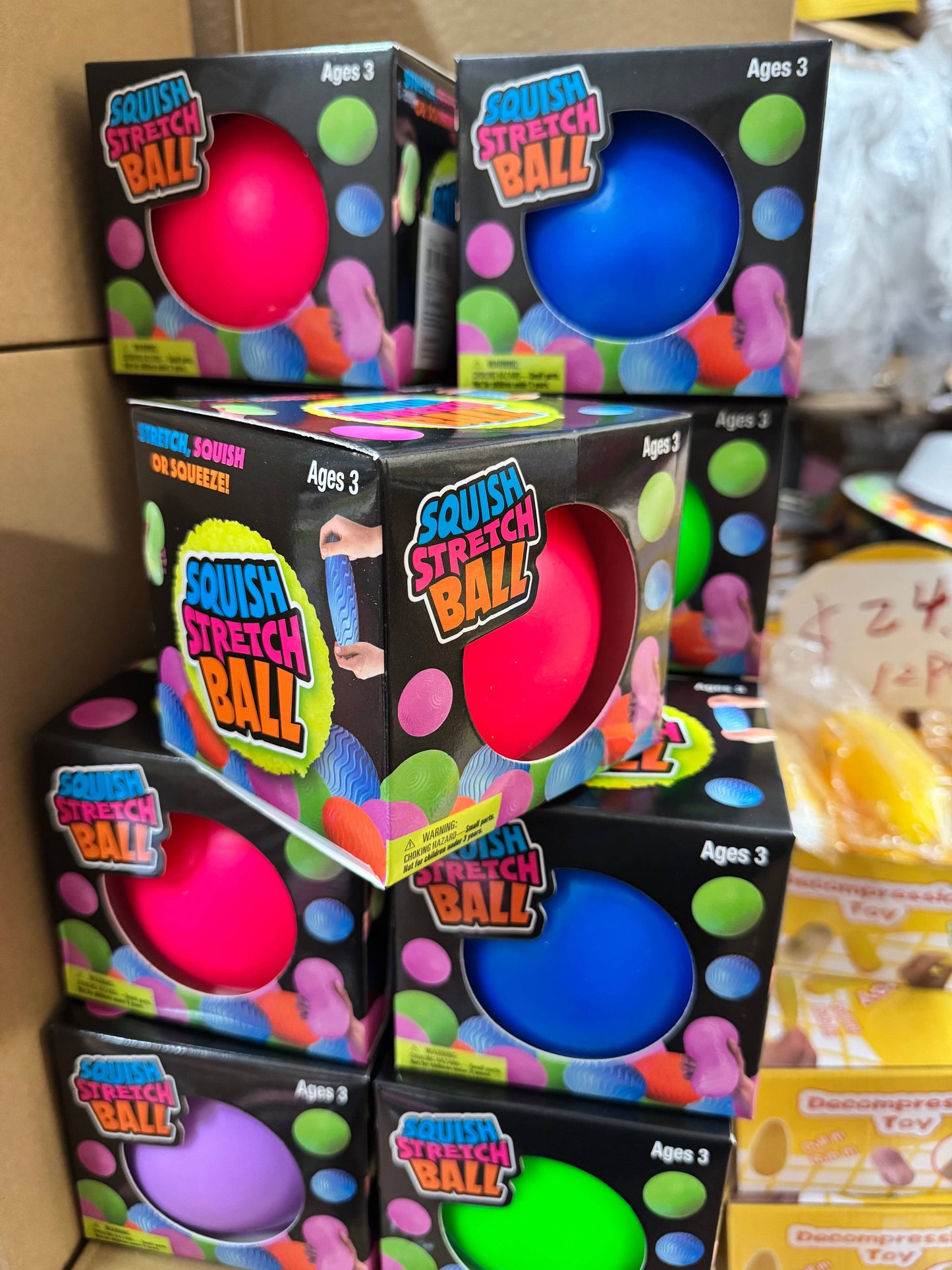 Squish Stretch Ball | Neon Sensory Stress Ball: 2INCH